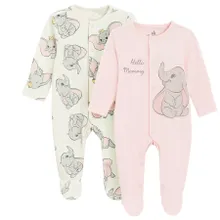 Cool Club, Pijama tip salopeta pentru fete, mix, imprimeu Dumbo, set, 2 buc.