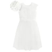 Cool Club, Rochie cu maneca scurta pentru fete, alb
