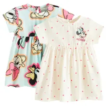Cool Club, Rochie cu maneca scurta pentru fete, mix, imprimeu Mickey Mouse, set, 2 buc.
