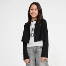 Cool Club, Sacou pentru fete, crop top, negru