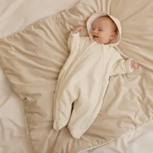 Cool Club, Salopeta de tranzitie cu gluga pentru bebelusi, reiata, bej