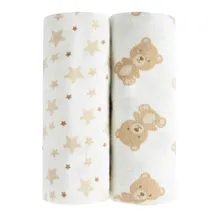 Cool Club, Scutece din tetra pentru bebelusi, 70-80 cm, ecru, set, 2 buc.