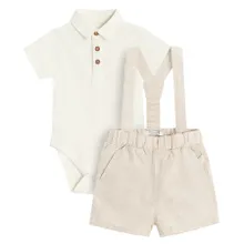 Cool Club, Set pentru baieti, Body cu maneca scurta, Pantaloni scurti salopeta, mix