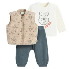 Cool Club, Set pentru baieti, Vesta, Bluza cu maneca lunga, Pantaloni trening, mix, imprimeu Winnie the Pooh