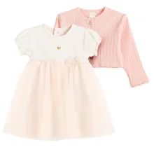 Cool Club, Set pentru fete, Body-rochie cu maneca scurta, Bolero, roz