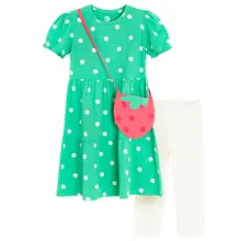 Cool Club, Set pentru fete, Rochie cu maneca scurta, Colanti 3/4, Geanta, mix