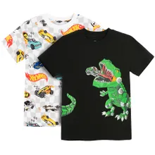 Cool Club, Tricou pentru baieti, mix, imprimeu Hot Wheels, set, 2 buc.