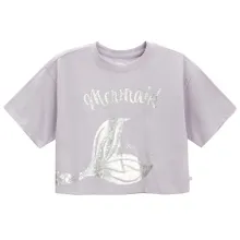 Cool Club, Tricou pentru fete, crop top, violet
