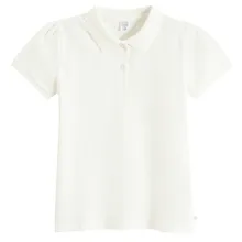 Cool Club, Tricou polo cu maneca scurta pentru fete, alb