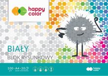 Happy Color, caiet de desen alb A4, 20 de foi, 100 g