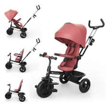 Kinderkraft, Aston 2 Plus, tricicleta 6in1, roz