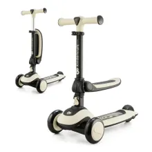 Kinderkraft, Halley, bicicleta si trotineta 2in1, Stone White