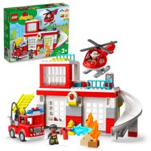 LEGO DUPLO, Remiza de pompieri si elicopter pentru salvare, 10970