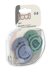 Lovi, Hey Boy, suzeta dinamica din silicon, 3-6 luni, 2 buc.