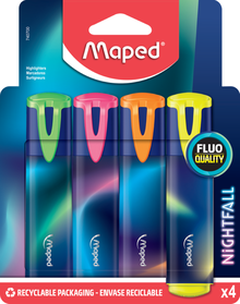 Maped, Nightfall, markere evidentiatoare, 4 culori