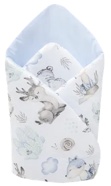 Medi Partners, Caprioare si Arici, paturica - sistem de infasat pentru bebelusi, bumbac, 75-75 cm