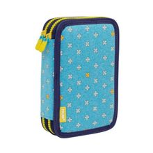 Milan, Kickflip, penar dublu cu rechizite scolare, albastru