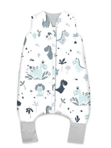 MimiNu, Dino, sac de dormit cu picioare, calduros, TOG 2.5, marime S, 1-2,5 ani, bleumarin