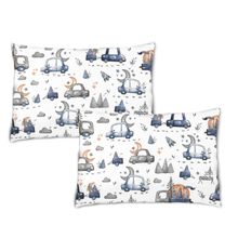 MimiNu, Masini Albastre, fata de perna, 40-60 cm, 2 buc.