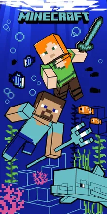 Minecraft, prosop de baie, 70-140 cm