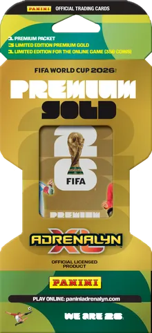Panini, FIFA World Cup, Adrenalyn XL 2026, blister Gold, booster cu carti de colectie