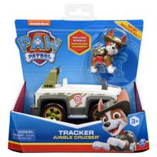 Paw Patrol, Tracker, Jungle Cruiser, vehicul cu figurina