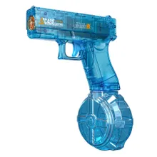 Pistol de apa cu lumini, electric, albastru