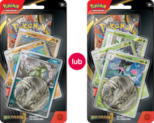 Pokemon TCG: Mega Evolution, Premium Checklane Blister, Tyranitar/Meowscarada, joc de carti, add-on