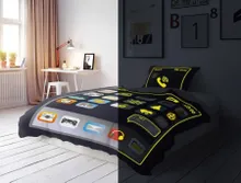 Smartfon fluo, set lenjerie de pat single, 140-200 cm