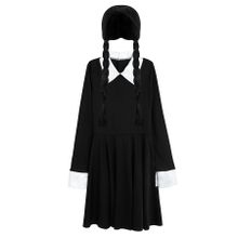 Smiki, Rochie cu guler si peruca, costum pentru copii, 5-6 ani