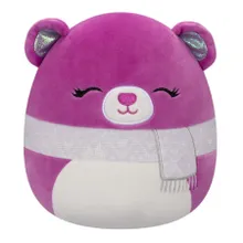 Squishmallows, Crisanta, Purple Bear With Scarf, jucarie de plus, 19 cm