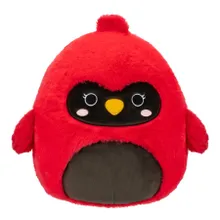 Squishmallows, Fuzzamallow, Cazlan, Red Cardinal, jucarie de plus, 30 cm