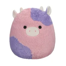 Squishmallows, Fuzzamallow, Patty, Pink and Purple Cow, jucarie de plus, 30 cm