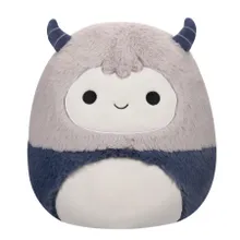 Squishmallows, Fuzzamallows, Horace, Grey And Blue Yeti, jucarie de plus, 30 cm