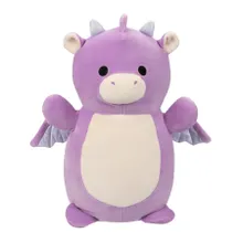 Squishmallows, Hugmee, Dina - Purple Dragon, jucarie de plus, 40 cm