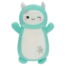 Squishmallows, HugMee, Teal Yeti with Snowflake, jucarie de plus, 35 cm