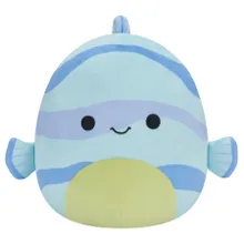 Squishmallows, Leland, Blue Striped Fish, jucarie de plus, 19 cm