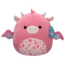 Squishmallows, Medium Plush, Aegi Pink Dragon, jucarie de plus, 30 cm