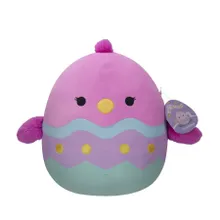 Squishmallows, Medium Plush, Empressa Pink Chick in Multicolored Easter Egg, jucarie de plus, 30 cm