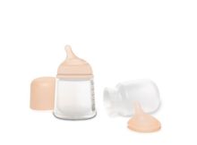 Suavinex, Zero Zero, set de biberoane, biberon 180 ml cu tetina si punga
