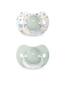 Suvainex, Dreams, suzeta fiziologica SX Pro din silicon, 2 buc., 6-18 luni, verde