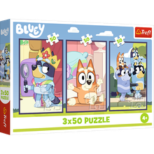 Trefl, Bluey Family, puzzle, 3-50 piese