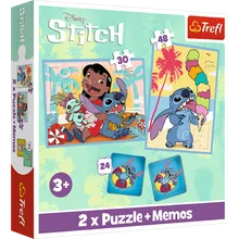 Trefl, Lilo si Stitch, puzzle, 2in1 + memos, 78 piese