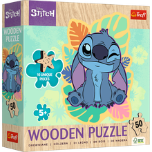 Trefl, Lilo si Stitch, puzzle din lemn, 50 piese