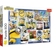 Trefl, Minionii Ascensiunea lui Gru, Colectie de fotografii nebunatice, puzzle, 500 piese