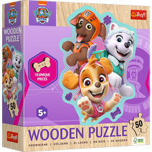 Trefl, Paw Patrol, puzzle din lemn, 50 piese