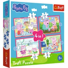 Trefl, Peppa Pig, puzzle 4in1