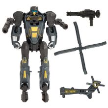 X-Warrior, elicopter, robot care se transforma, gri