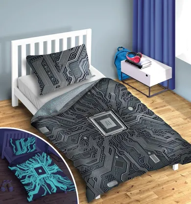 AI, Fluo, set lenjerie de pat single, 160-200 cm