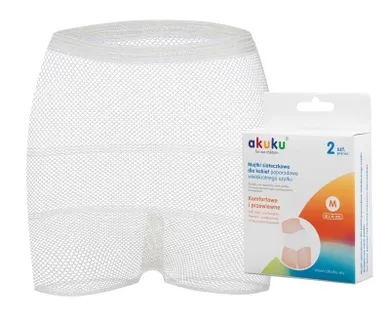 Akuku, lenjerie postnatala, reutilizabile, marime XL, 2 buc.